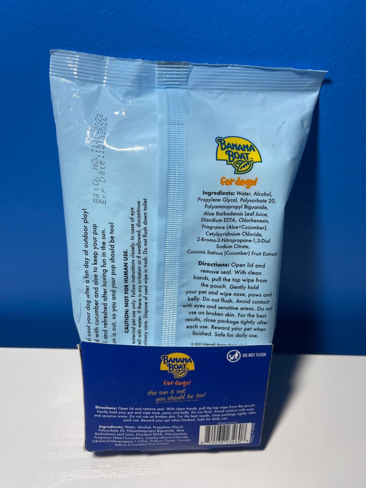 Banana Boat Cooling and refreshing Dog wipes Aloe 50 count