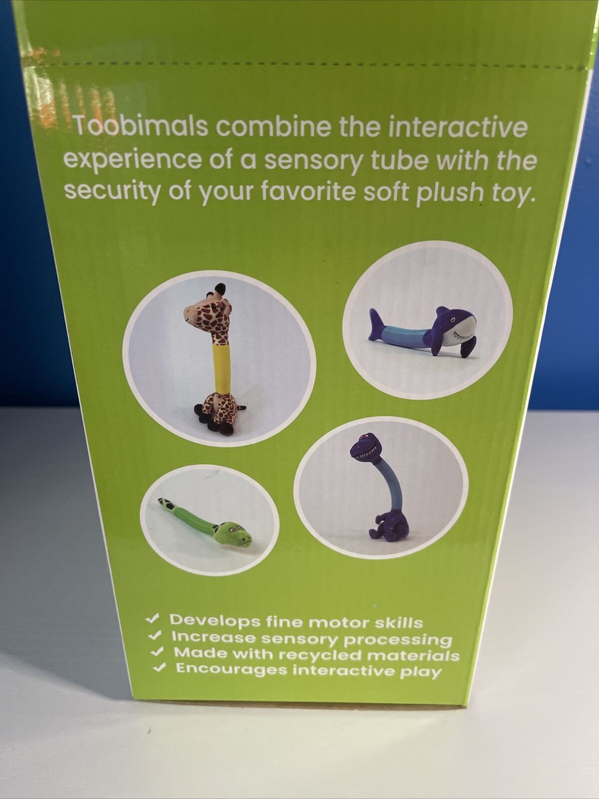 Pop Animal Tubes Sensory Fidget Toy CASE NEW Dinosaur Shark Giraffe