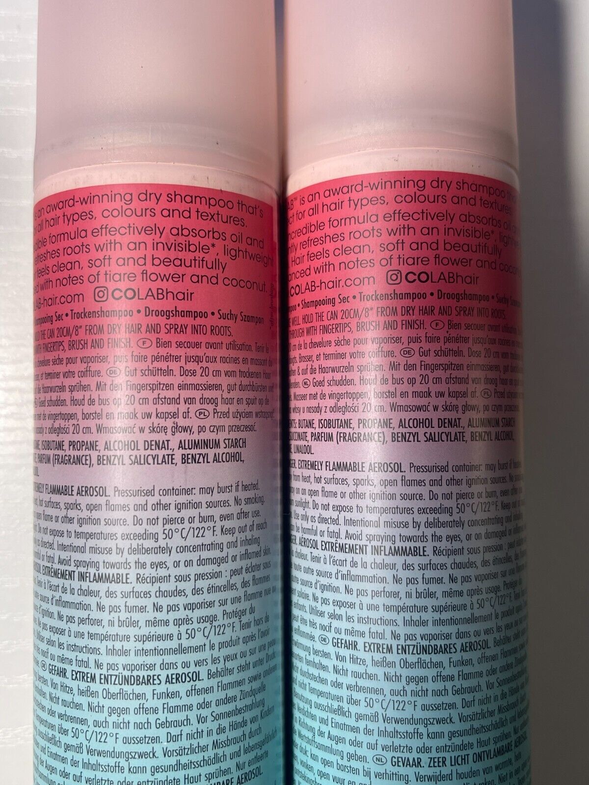 Co Lab Dry Shampoo Paradise Fragrance 6.7oz, 2 Pack