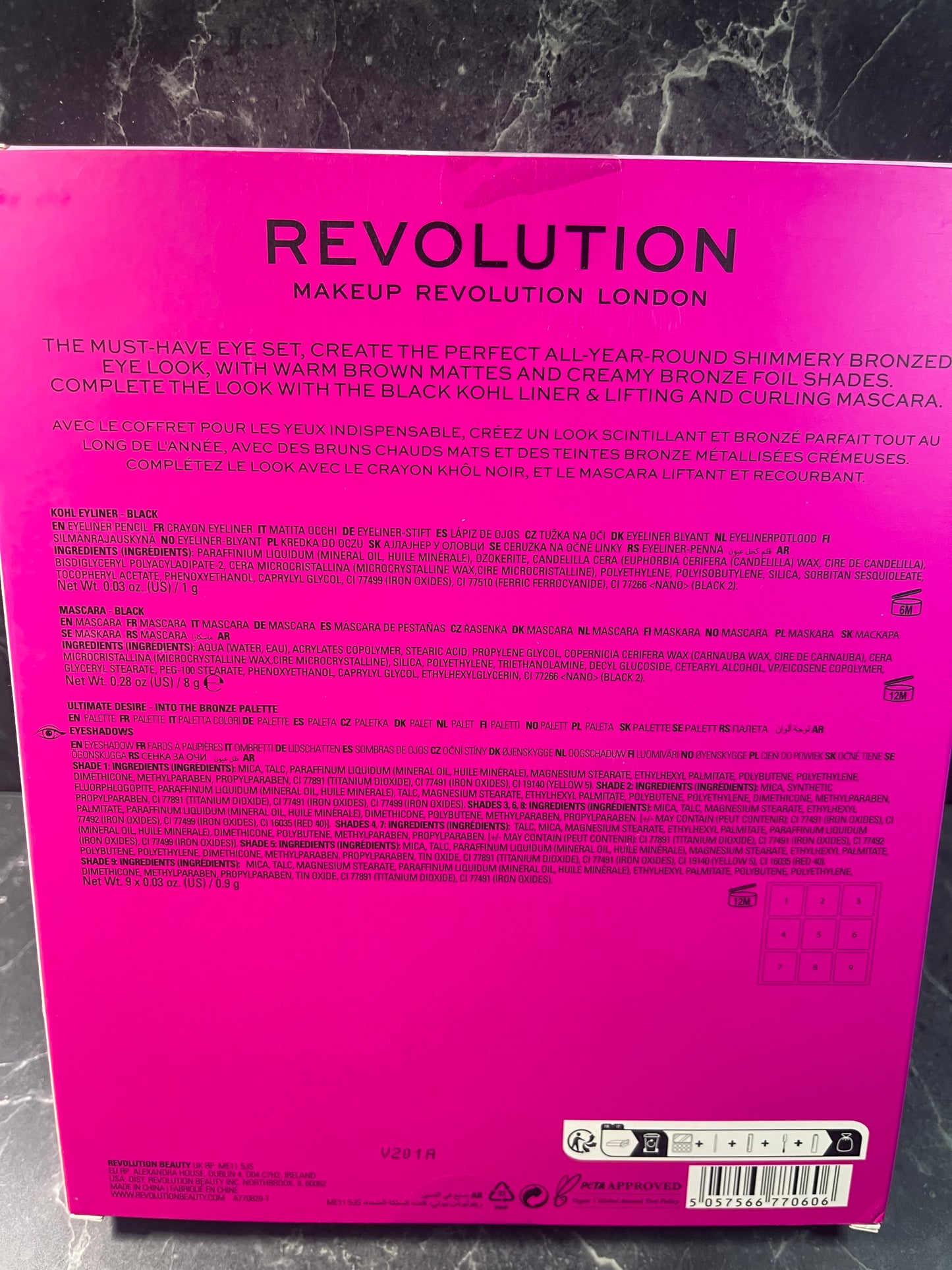 Revolution into the Bronze Makeup set 3 piece Eyeshadow, Liner, and Mascara