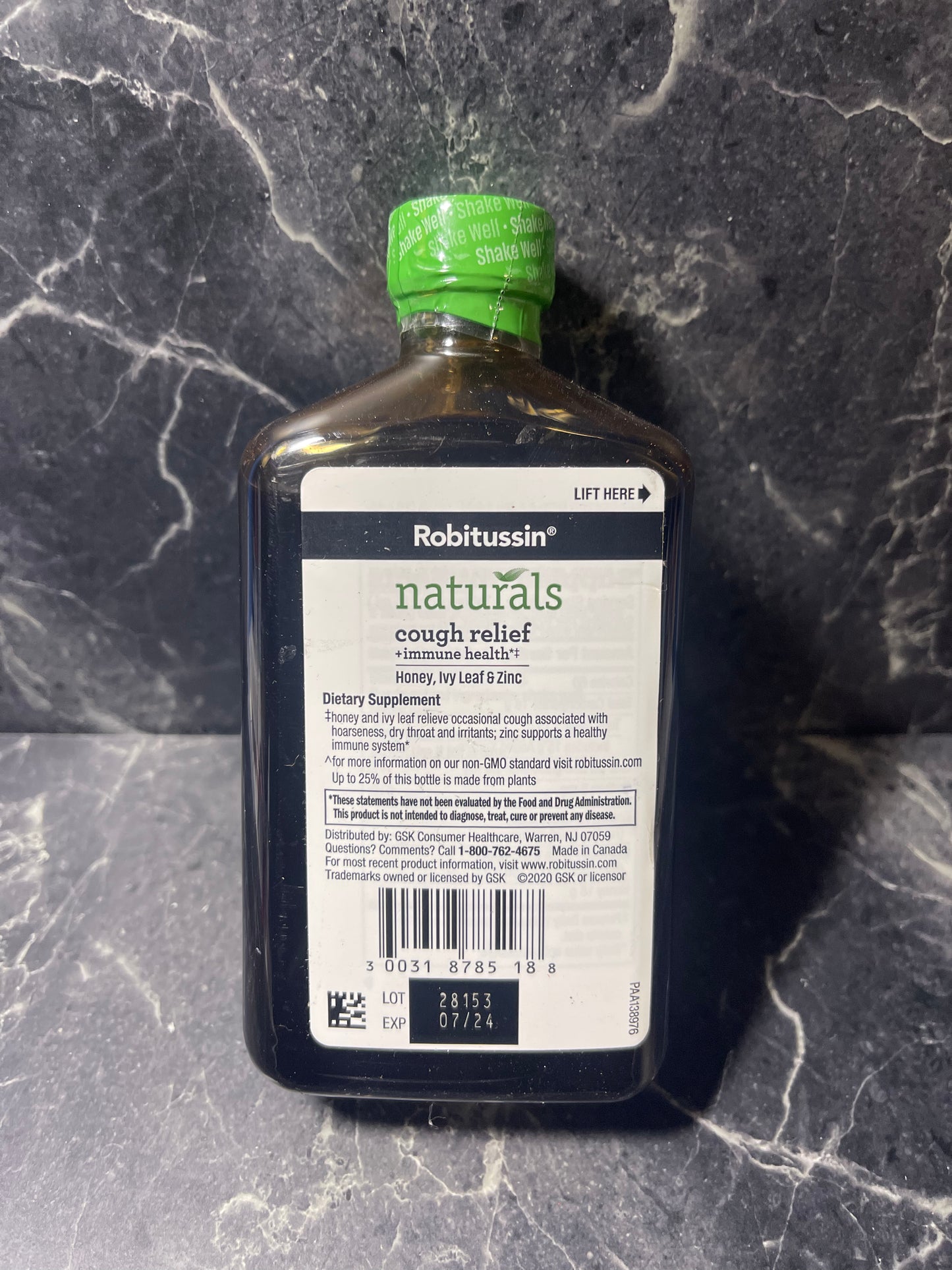 Robitussin Naturals Cough Relief & Immune Health Syrup Elderberry 8.3oz Exp 7/24