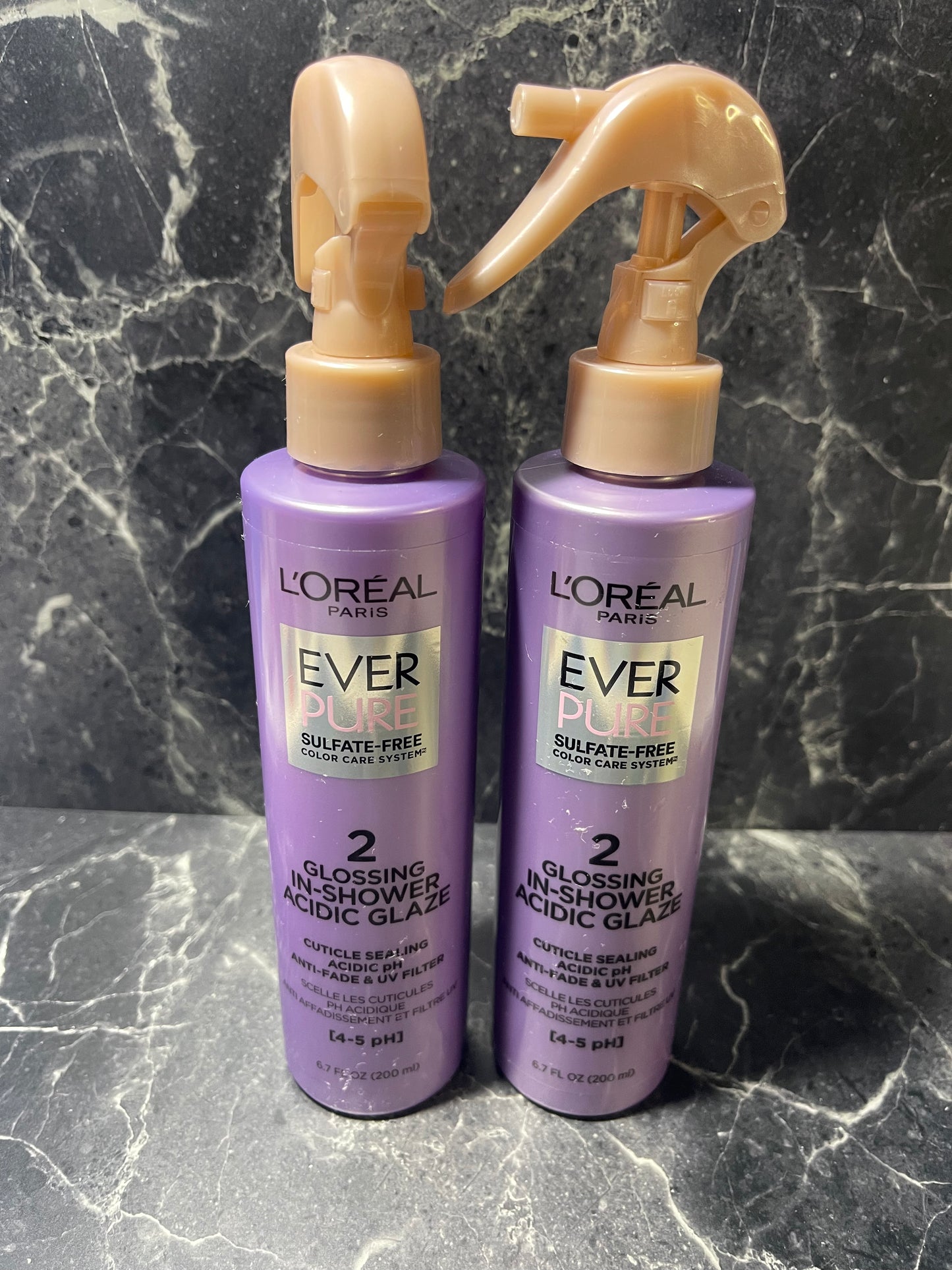 L'Oreal Ever Pure Sulfate-Free Glossing In-Shower Acidic Glaze 6.7oz, 2-Pack