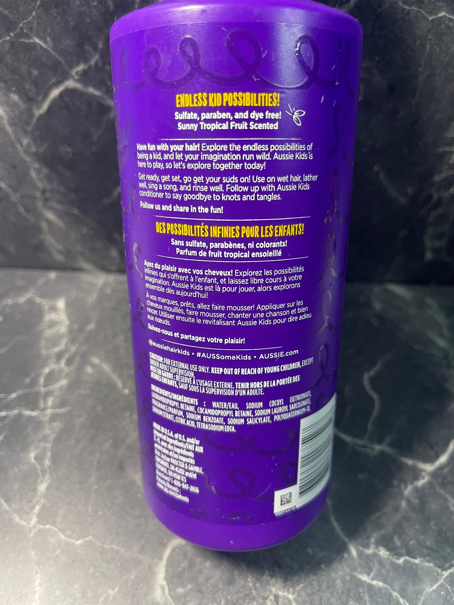 Aussie Kids Curly Shampoo Fruit Scented Paraben Free 16 oz