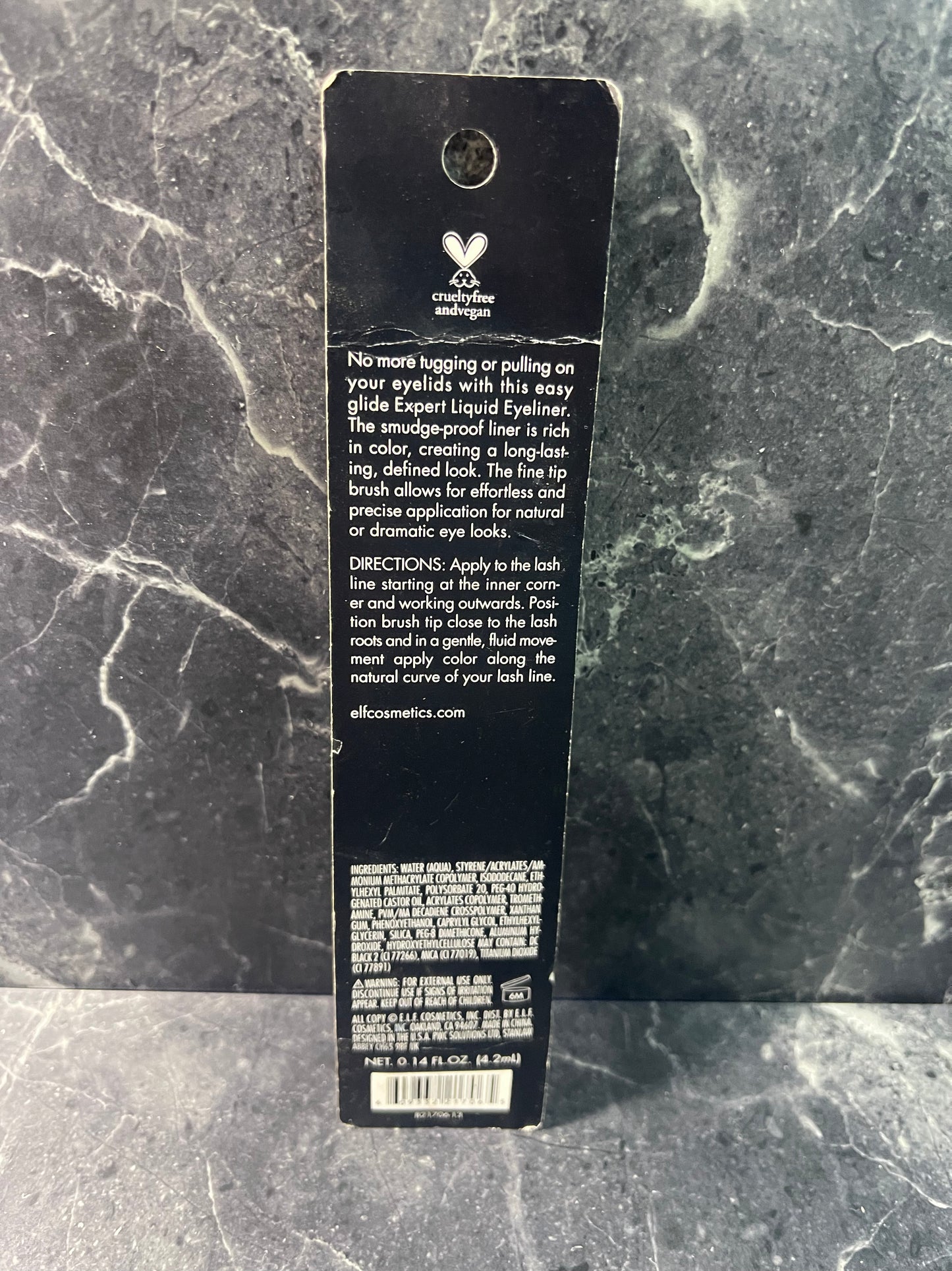 e.l.f. Expert Liquid Eyeliner 21706 Charcoal 0.15 oz New