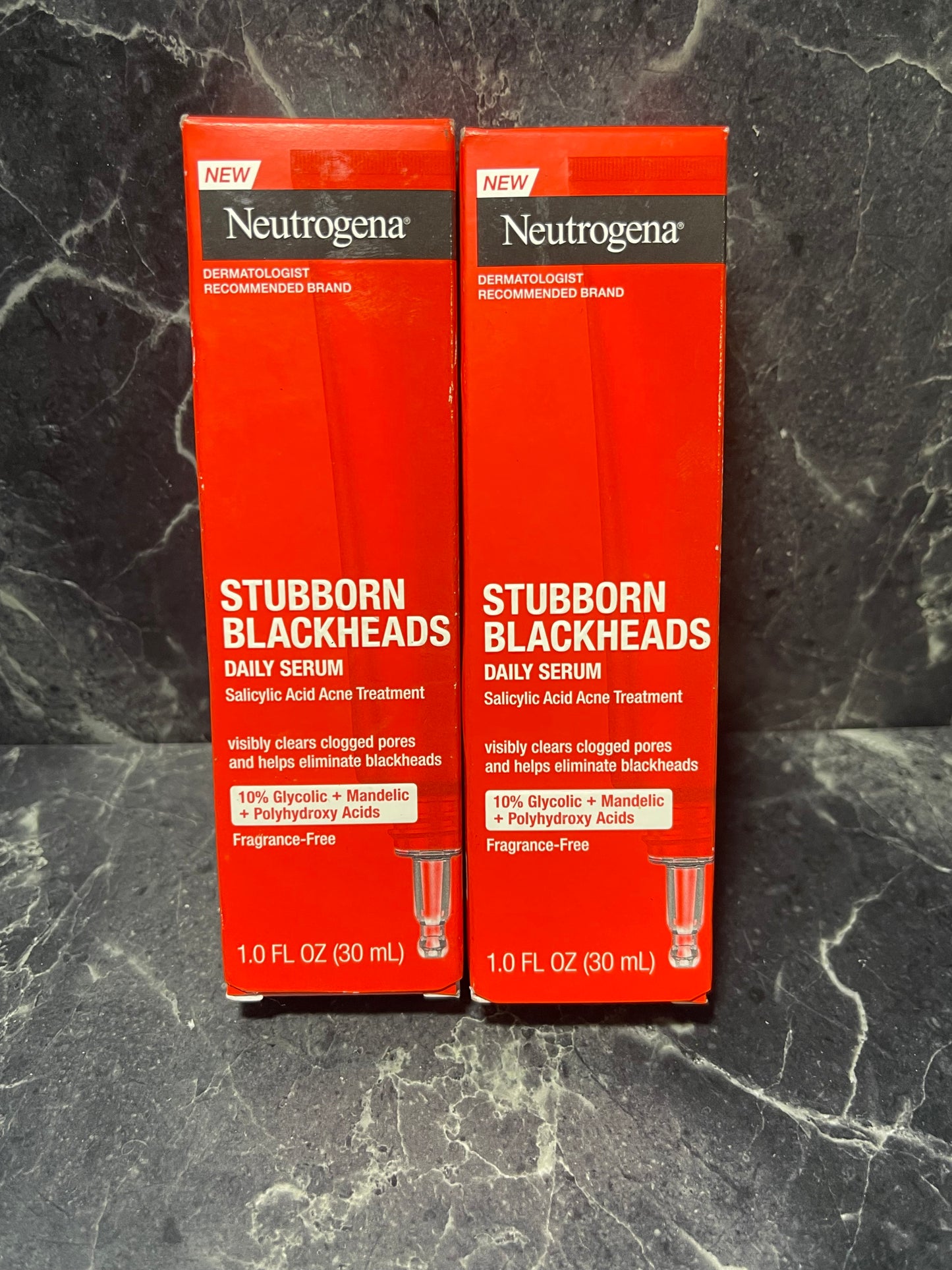 Neutrogena Stubborn Blackheads Daily Serum Acne Treatment 2 pack Exp 12/23
