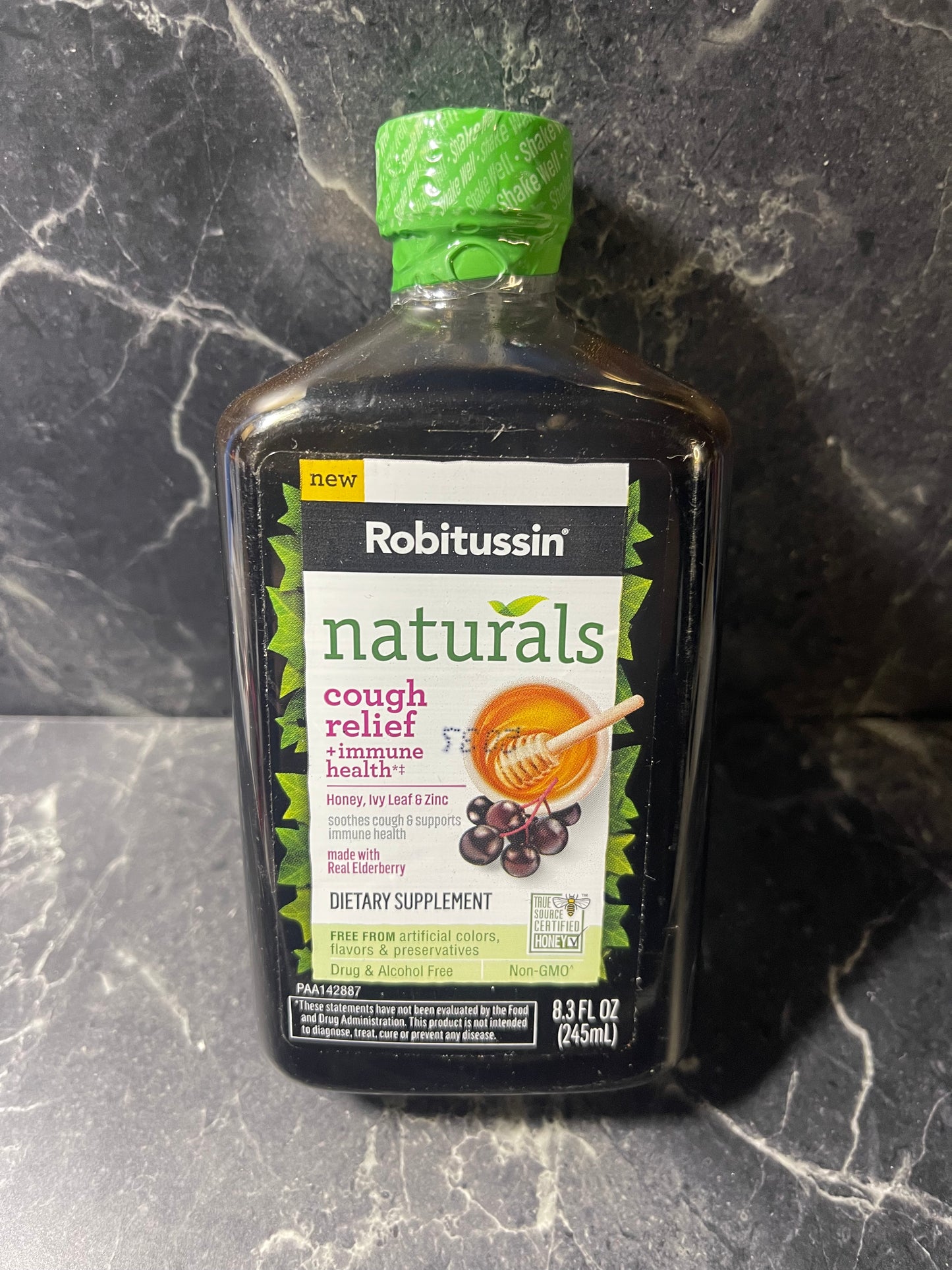 Robitussin Naturals Cough Relief & Immune Health Syrup Elderberry 8.3oz Exp 7/24
