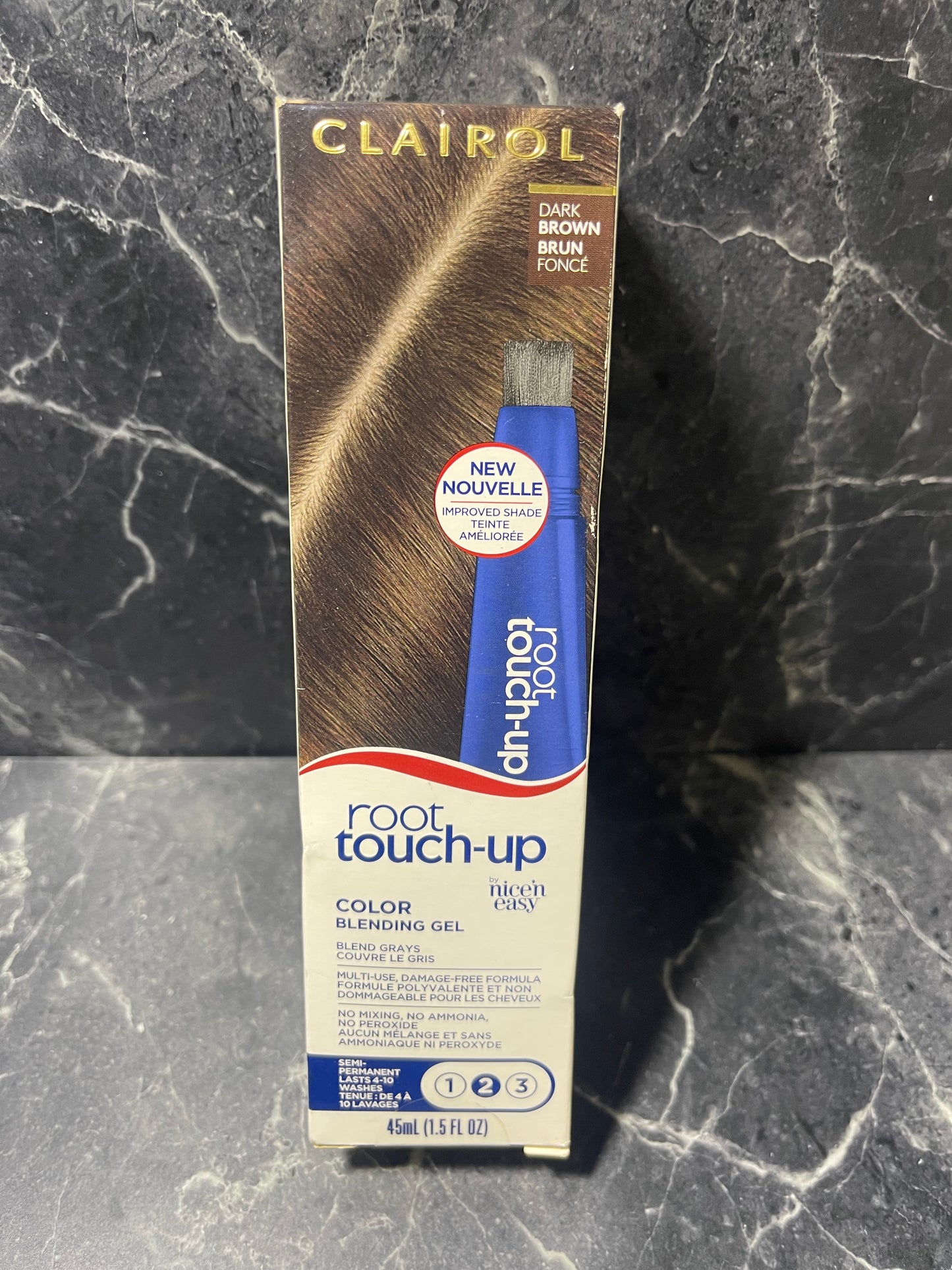 Clairol Root Touch-Up DARK BROWN Color Blending Gel Nice & Easy Semi-Permanent