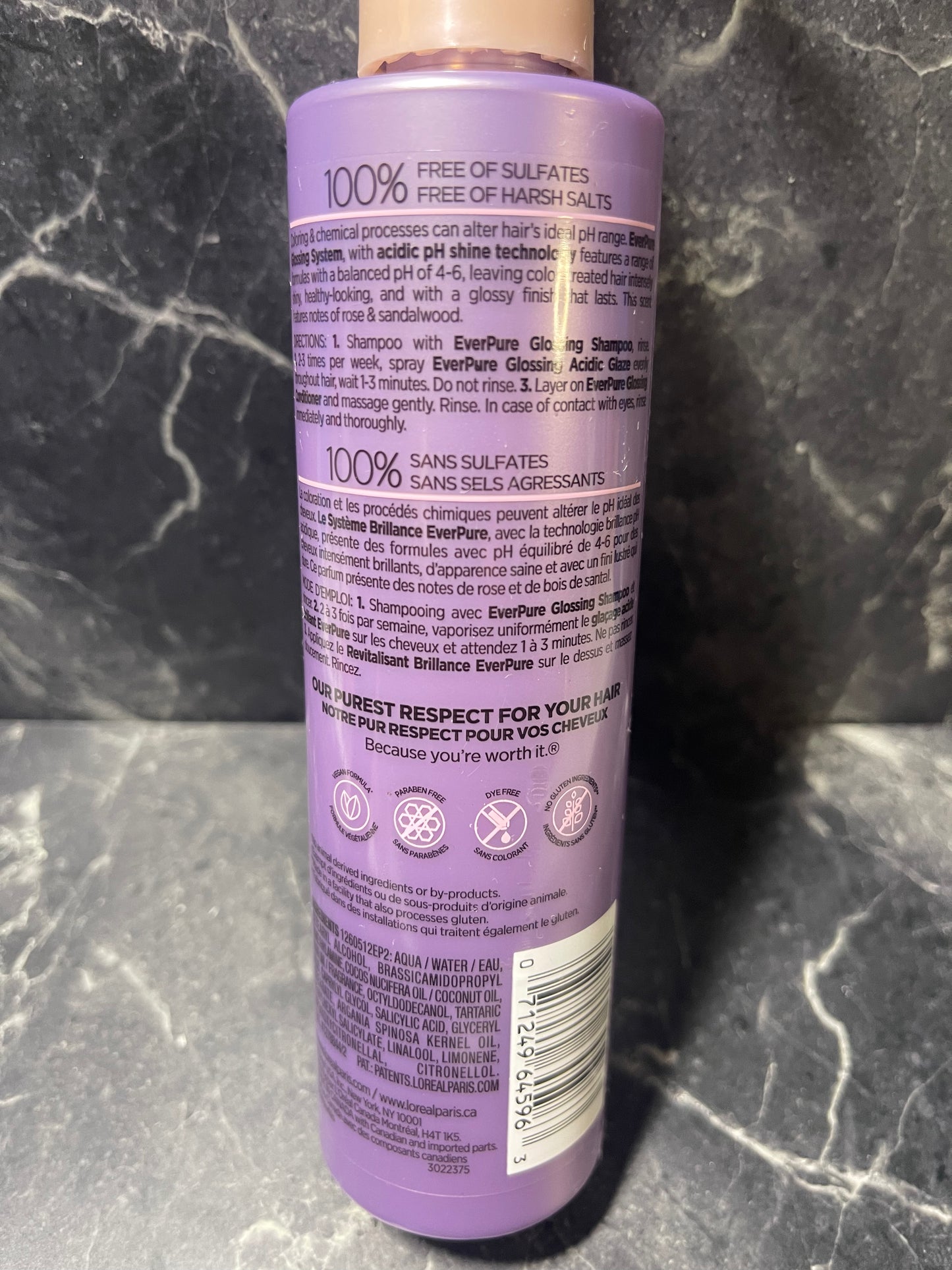 L'Oreal Ever Pure Sulfate-Free Glossing In-Shower Acidic Glaze 6.7oz, 2-Pack
