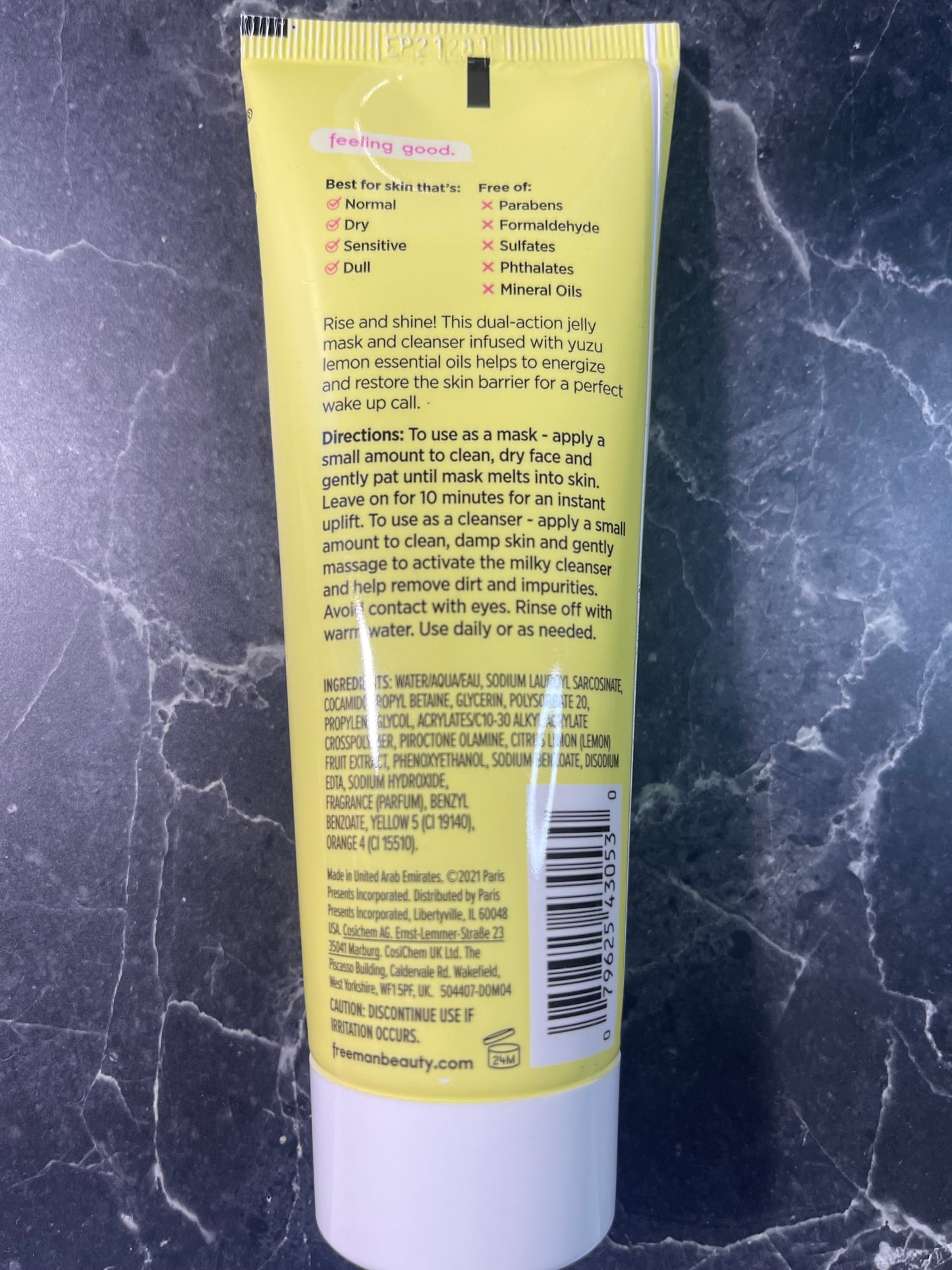 Freemans Energize Jelly, Purifying Cream, and Sleepy Time Whipped Masks