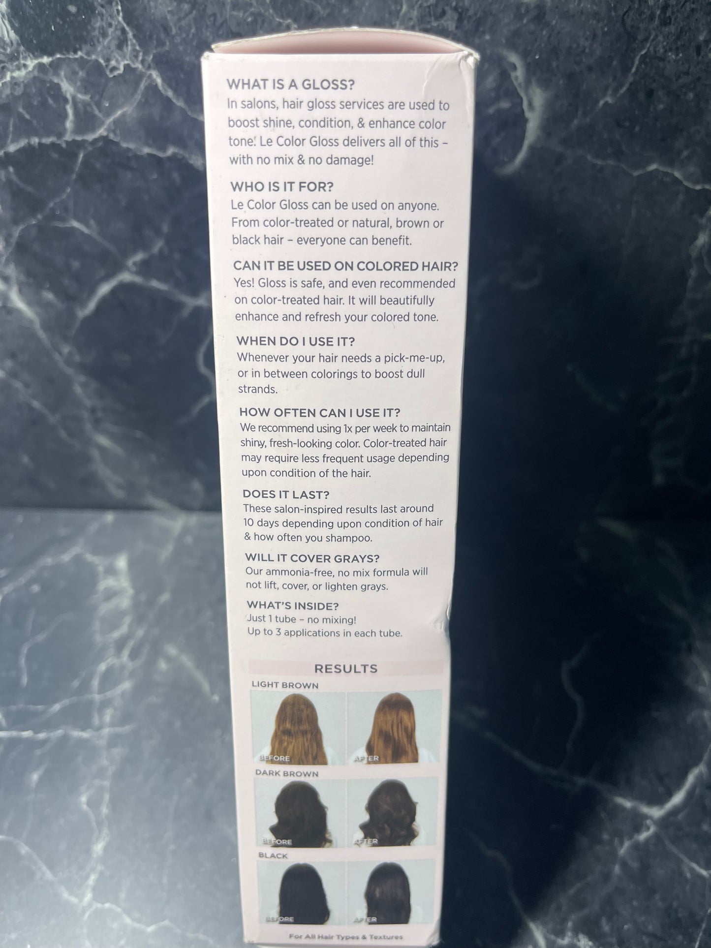 L'Oreal Paris Le Color One Step Hair Toning Gloss Rich Brunette 4 oz
