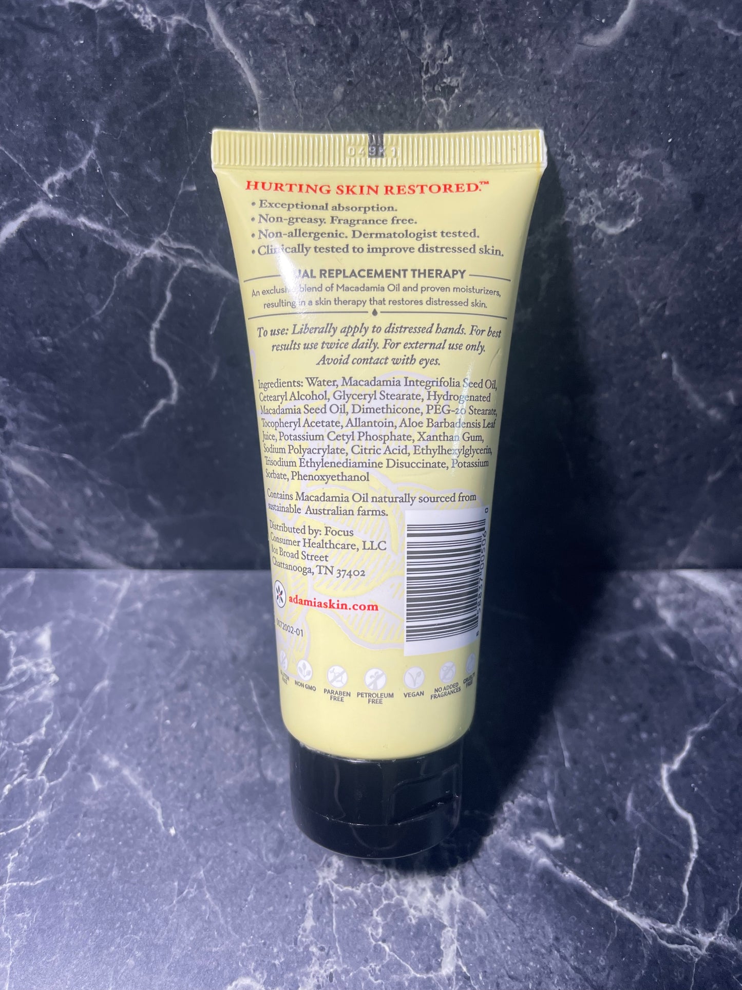 Adamia Therapeutic Repair Hand Cream With Macadamia Oil 3oz