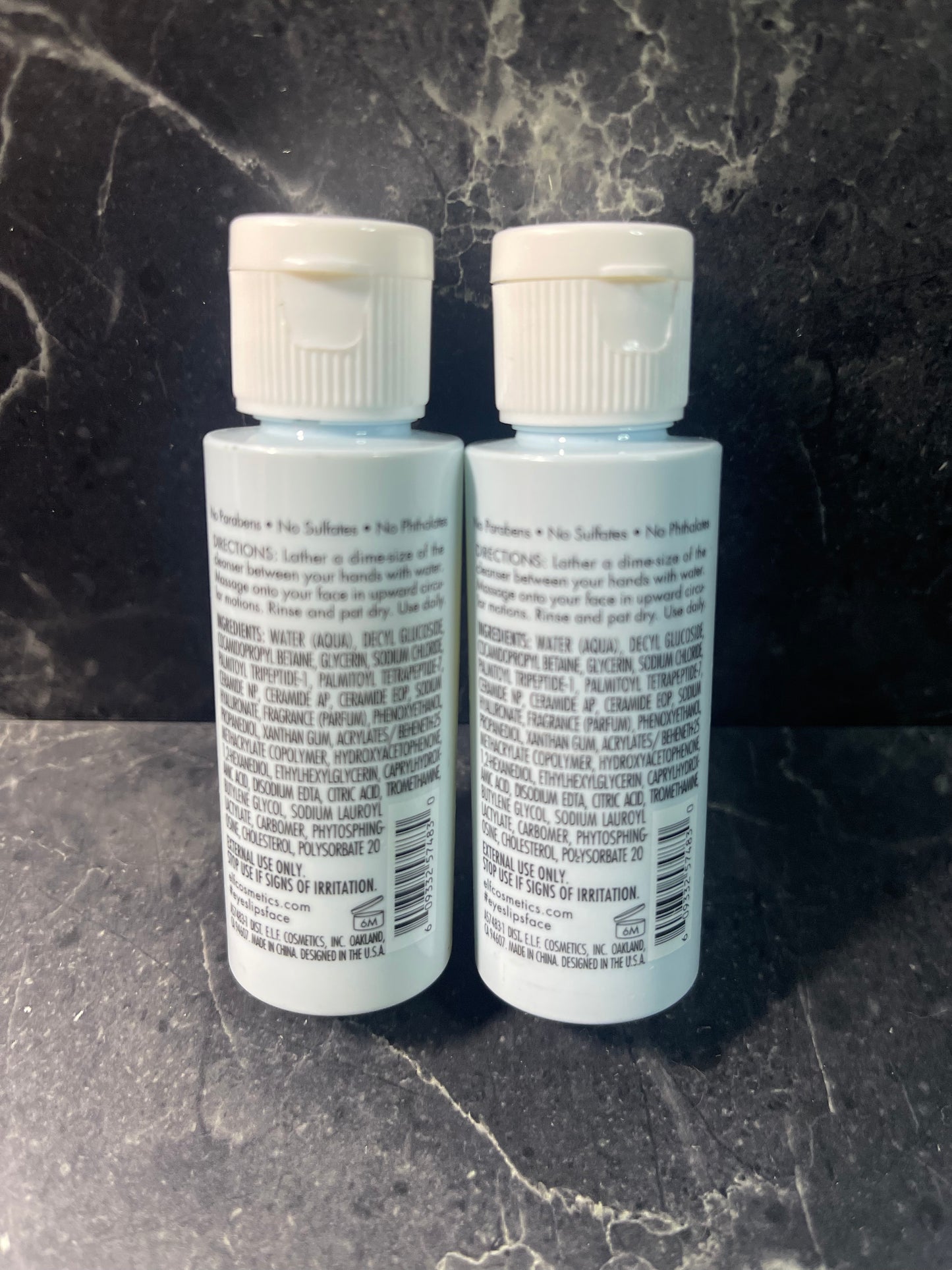 e.l.f. Holy Hydration! Daily Cleanser for face 1 oz each, 2 pack