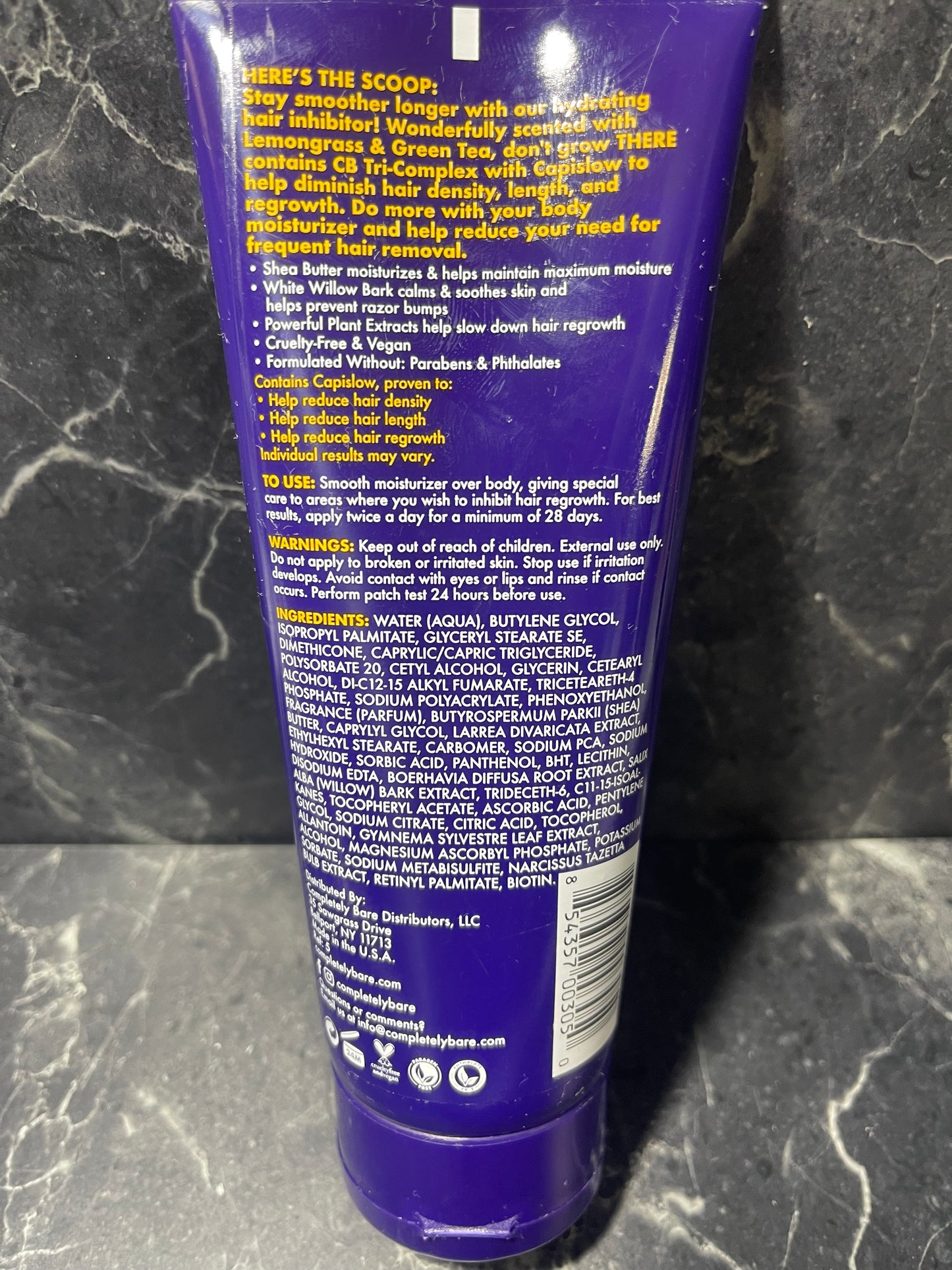 Completely Bare Don't Grow There Body Moisturizer - Hair Inhibitor 6.7 oz