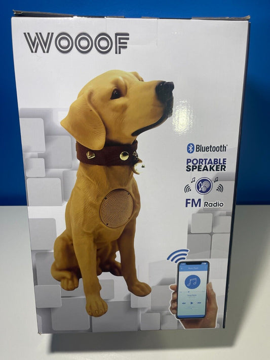 Wooof Bluetooth portable speaker FM radio brown dog MD562-BR New