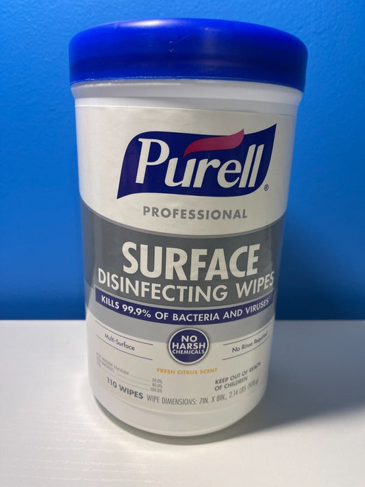 Purell Professional Surface Disinfecting Wipes Antibacterial - 110 wipes NEW