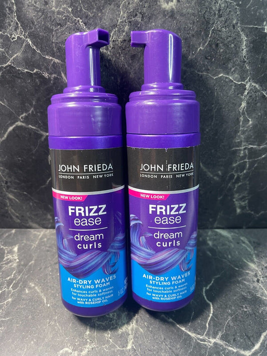 John Frieda Frizz Ease Dream Curls Air-Dry Waves Styling Foam - No Tops - 5 oz
