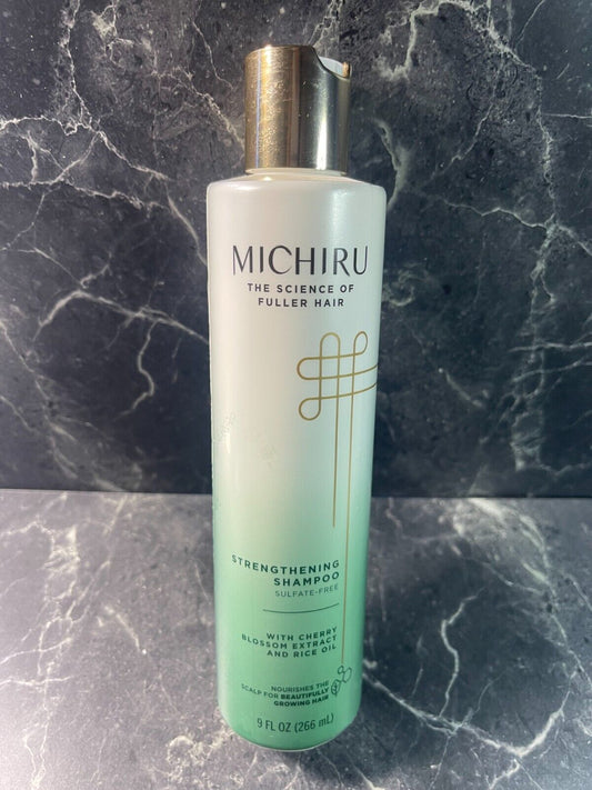 Michiru Sulfate-Free Strengthening Shampoo Cherry Blossom & Rice Oil, 9 oz
