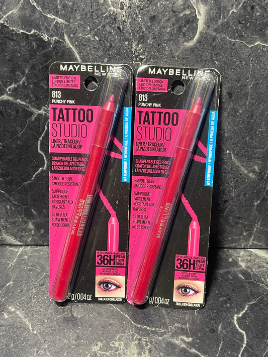 Maybelline Tattoo Studio Limited Edition Waterproof Liner #813 Punchy Pink 2 Pac