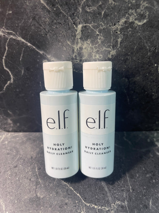e.l.f. Holy Hydration! Daily Cleanser for face 1 oz each, 2 pack