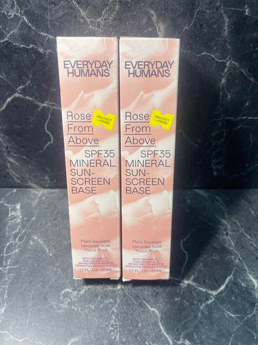 Everyday Humans Rose From Above SPF 35 Mineral Sunscreen Base 1.7 oz, 2-Pack