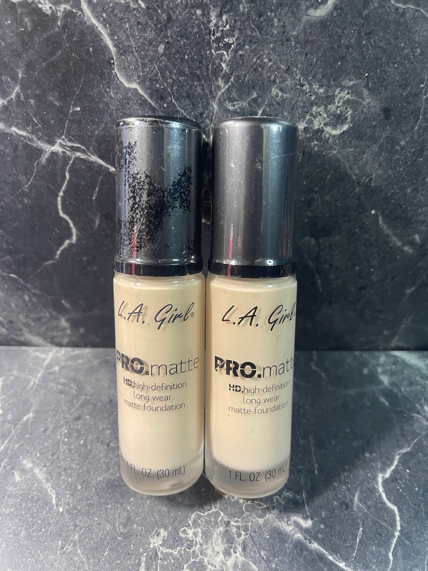 L.A. Girl Pro Matte Long Wear Matte Foundation 1 Fl Oz GLM671 Ivory 2 pack