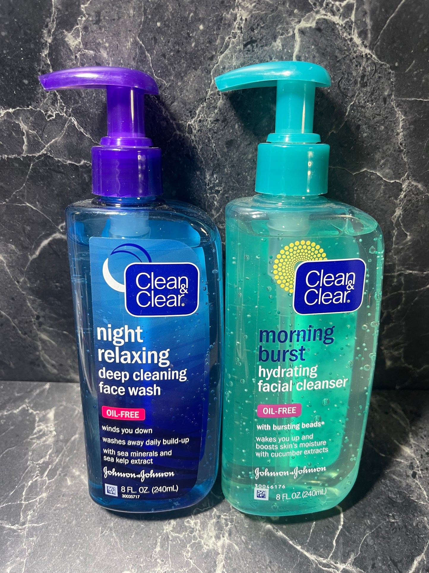 Clean & Clear Morning Burst Hydrating Night Relaxing Facial Cleansers Skin