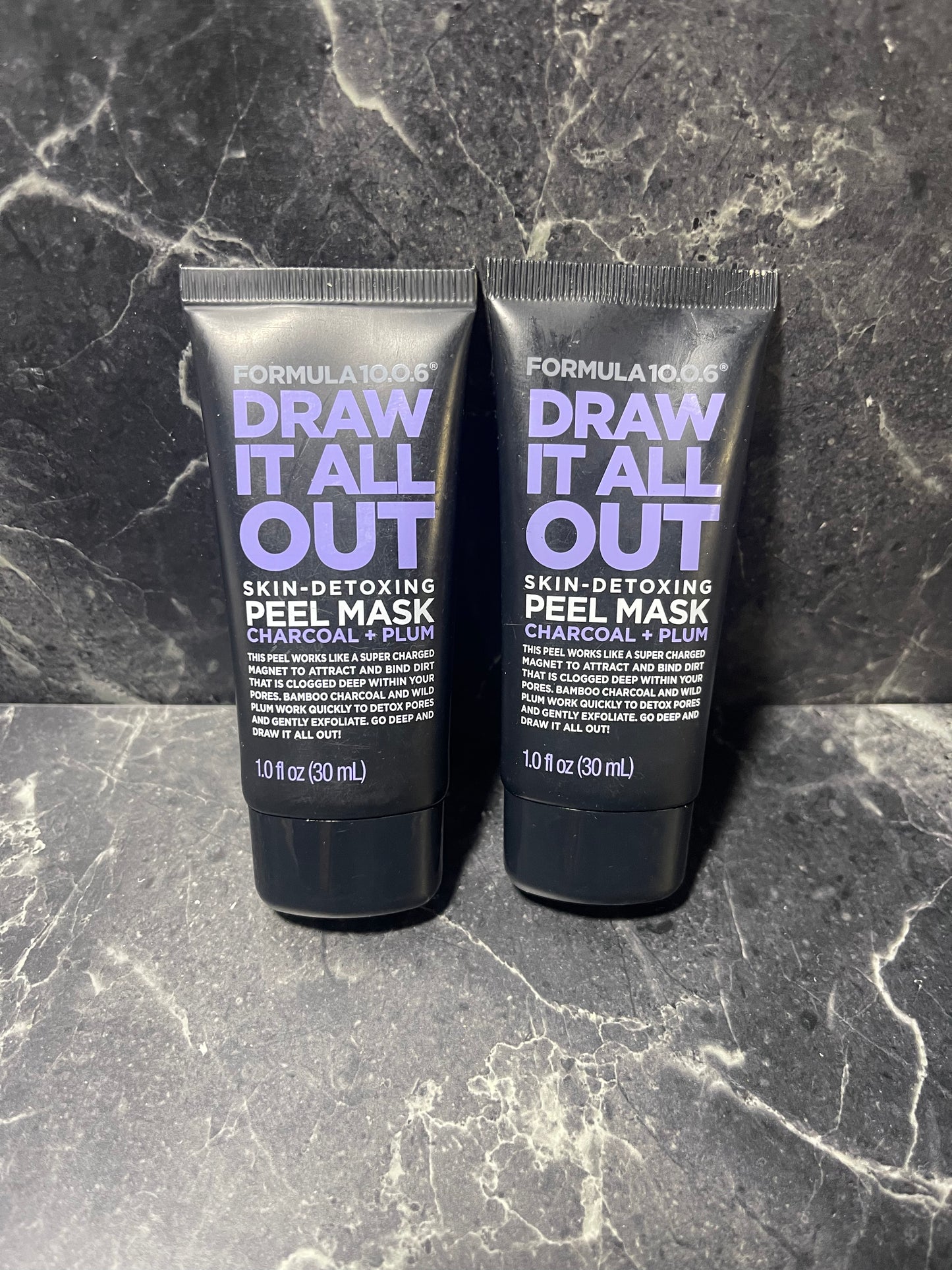 Formula 10.0.6 Draw It All Out Skin-Detoxing Peel Mask Charcoal Plum 1.0, 2-Pack