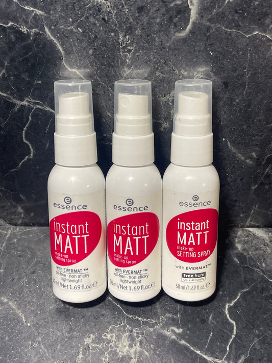 Essence Instant Matt Makeup Setting Spray 1.69 oz NEW 3-Pack