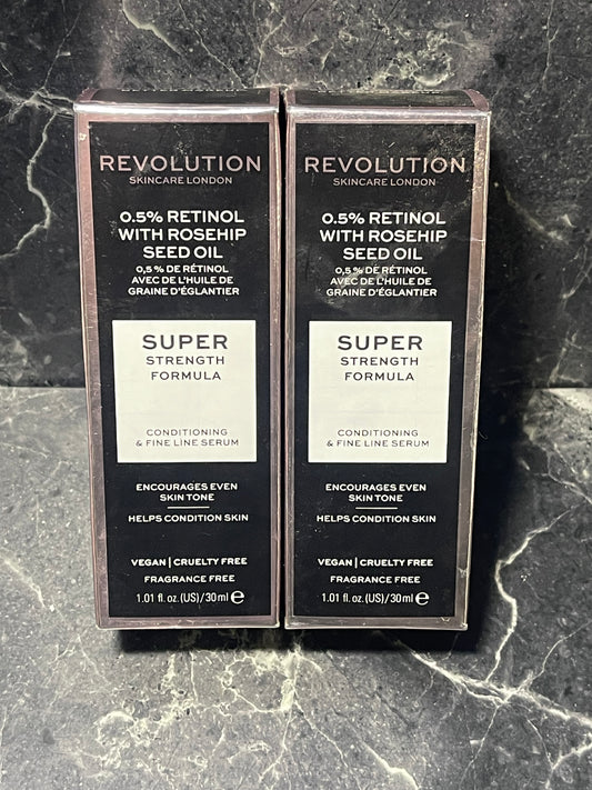 Revolution .5% Retinol w/ Rosehip Seed Oil Even Skin Condtioner 1.01 oz 2-Pack
