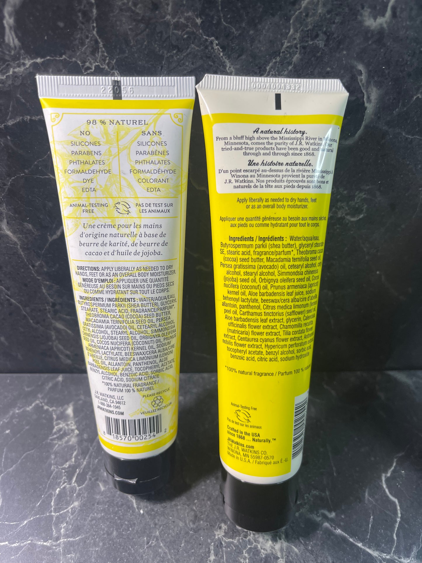 J.R. Watkins Hand Cream 2 Lemon Cream + 1 Shea Butter Hand Cream, 3 pack Lotion