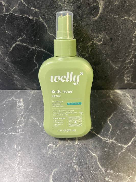 Welly Body Acne Spray 1% Salicylic acid, 7 oz