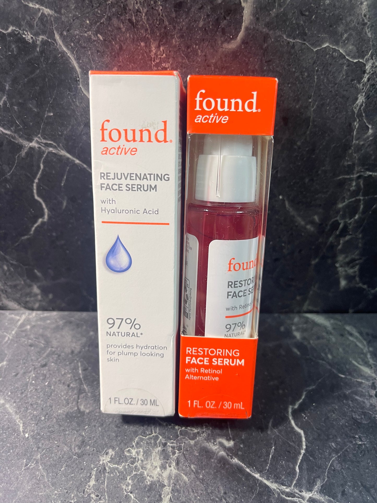 Found Active Rejuvenating Face Serum + Restoring Face Serum