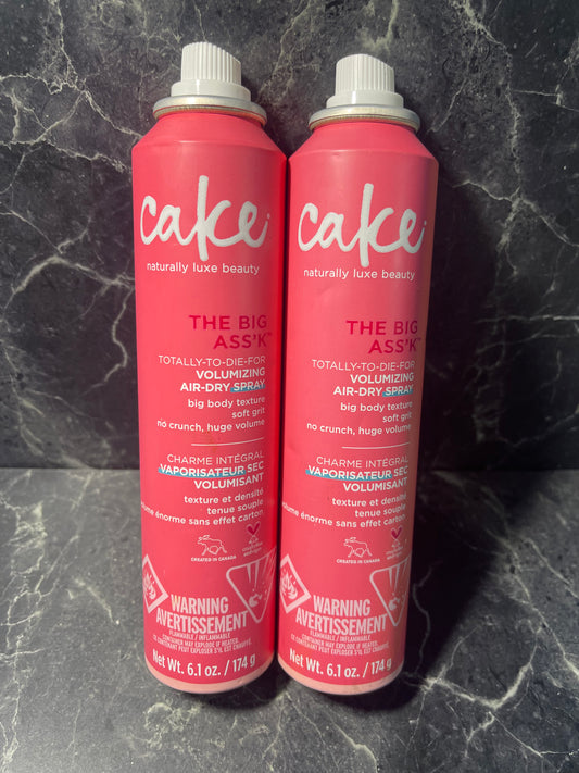 Cake The Big Ass'k Volumizing Air-Dry Hair Spray 6.1 oz, 2-Pack