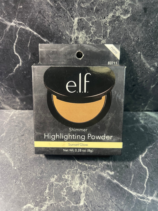 e.l.f. Shimmer Highlighting Powder 83711 Sunset Glow, 0.28 oz NEW