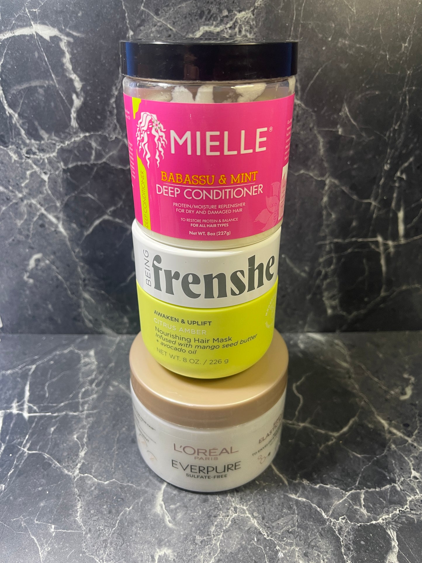 Hair Conditioners Being Frenshe, L'Oreal, Mielle