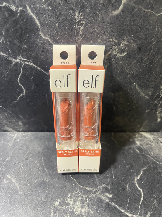 e.l.f. Srsly Satin Lipstick Nectar 29694, 2 Pack