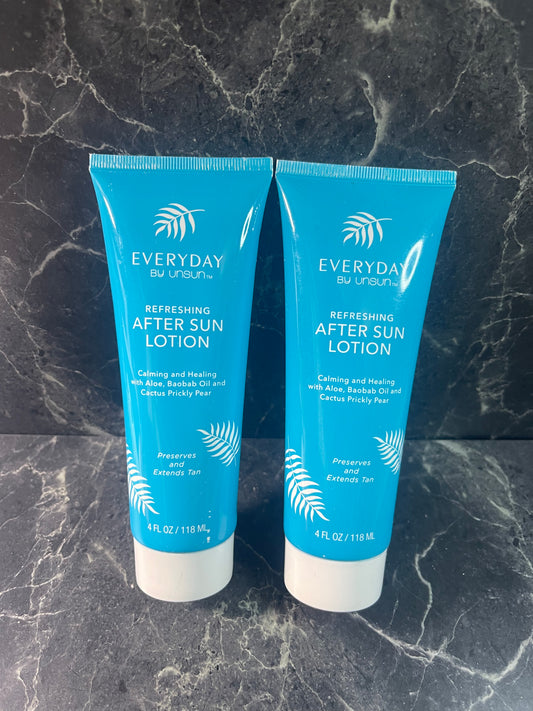 Everyday by Unsun Refreshing After Sun Lotion Calming Healing Aloe 2 Pack