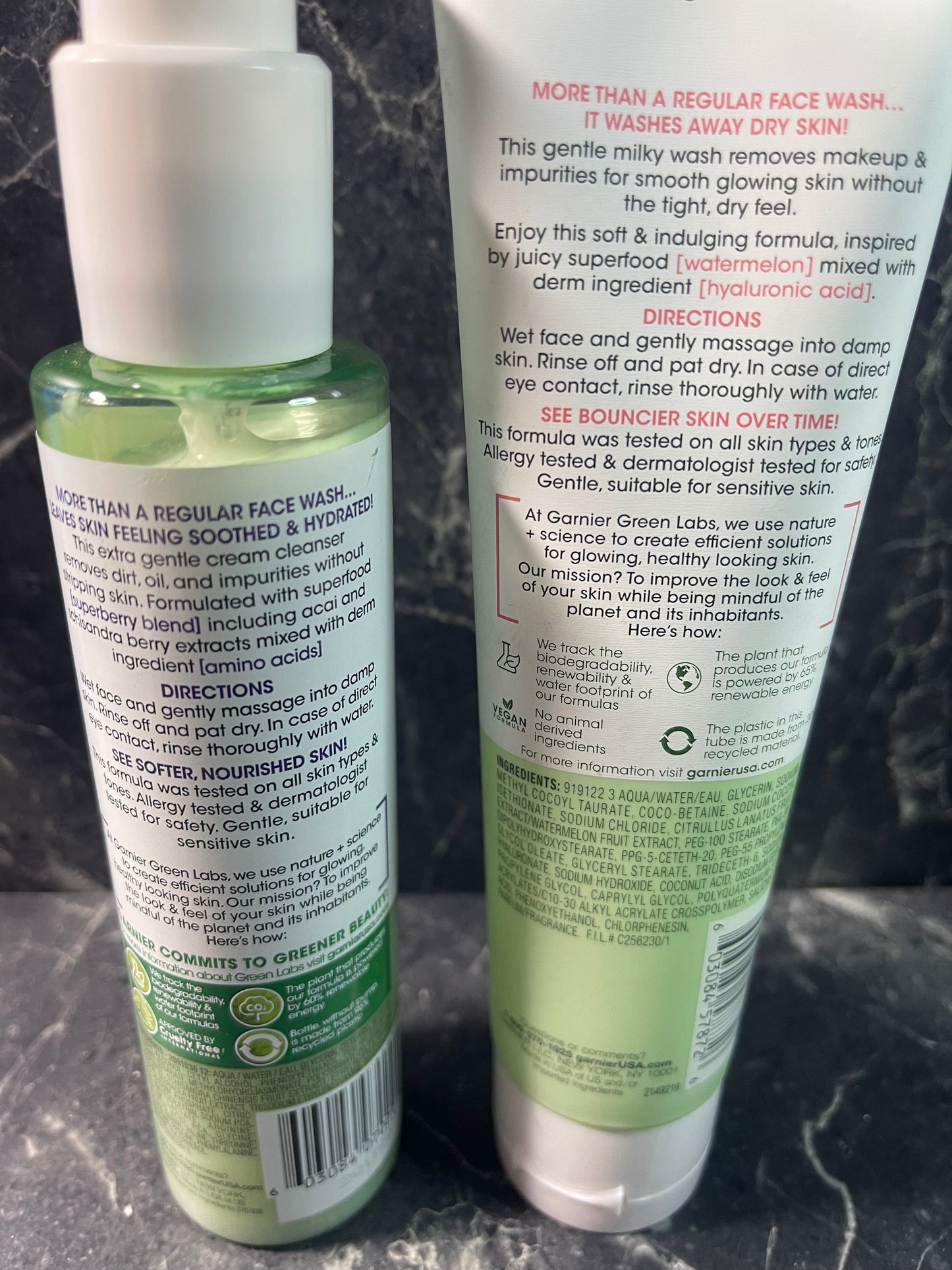 Garnier Smoothing Milky Wash + Ultra Soothing Cream Cleanser