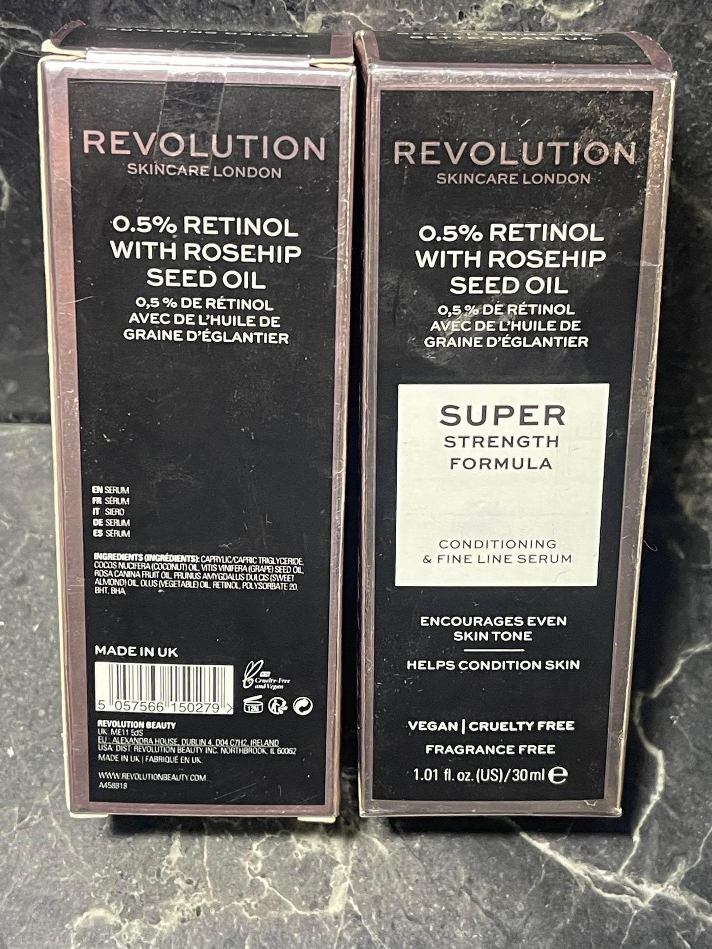 Revolution .5% Retinol w/ Rosehip Seed Oil Even Skin Condtioner 1.01 oz 2-Pack