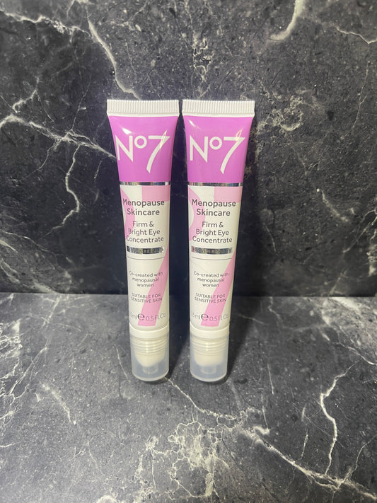 No 7 Menopause Skincare Firm & Bright Eye Concentrate 0.5 oz, 2 Pack