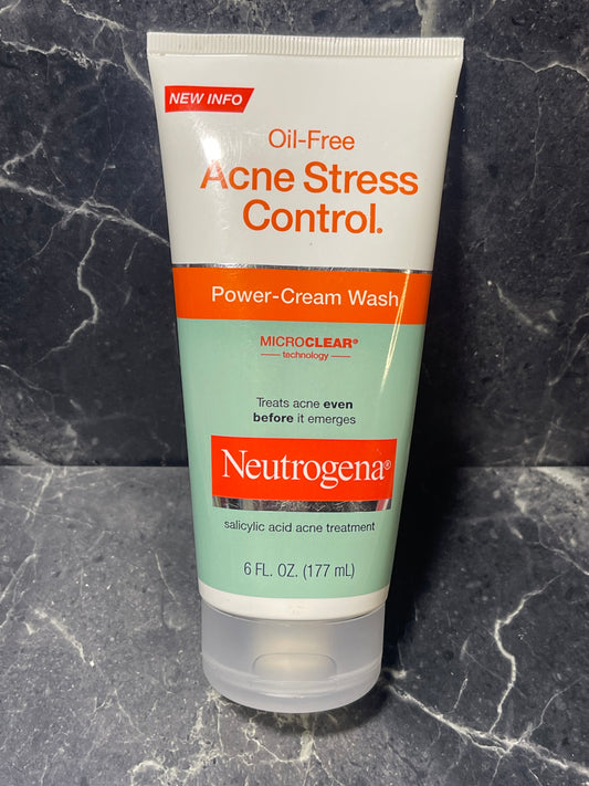 Neutrogena Acne Stress Control Power Cream Acne Face Wash 6 oz