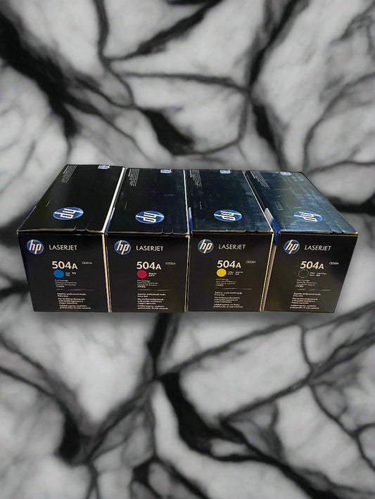 HP 504A Original LaserJet Toner Cartridge (CE250A,CE251A,CE252A, CE253A)