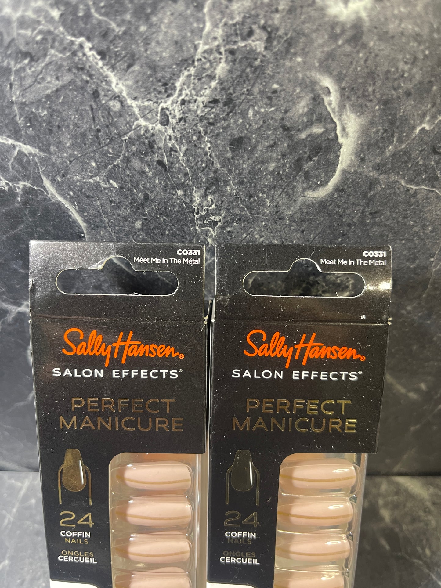 Sally Hansen Salon Effects Perfect Manicure Coffin Nails C0331, 2 Pack