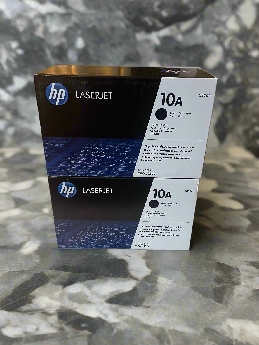 HP 10A Black Original LaserJet Toner Cartridge (Q2610A) 2 Boxes