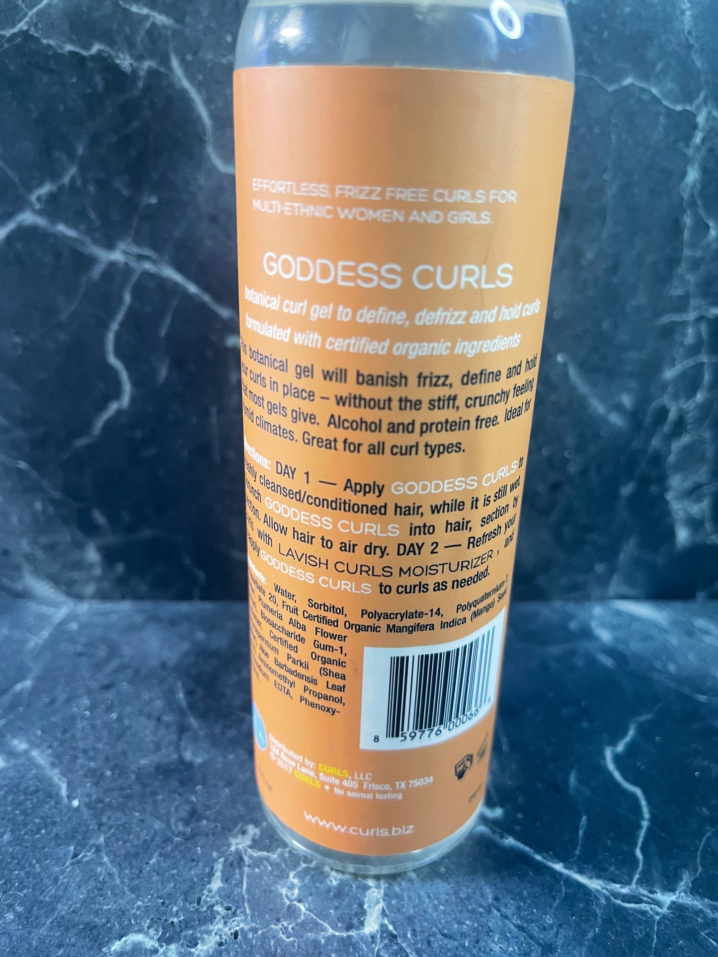Curls Goddess Curls Botanical Gel Anti-Frizz Hydrating Mango Shea Butter 8 Oz