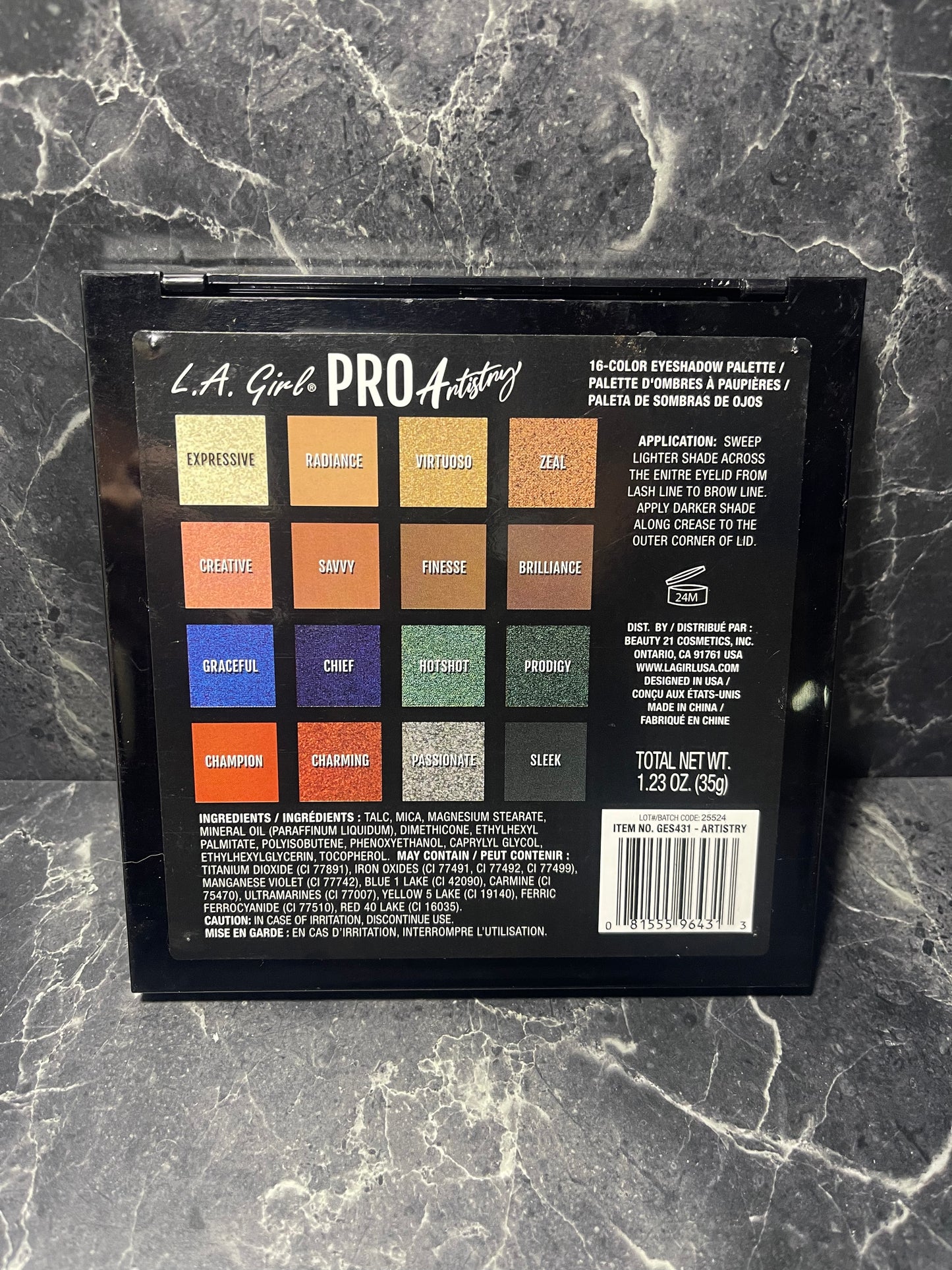 L.A. Girl Pro Artistry Eyeshadow Palette