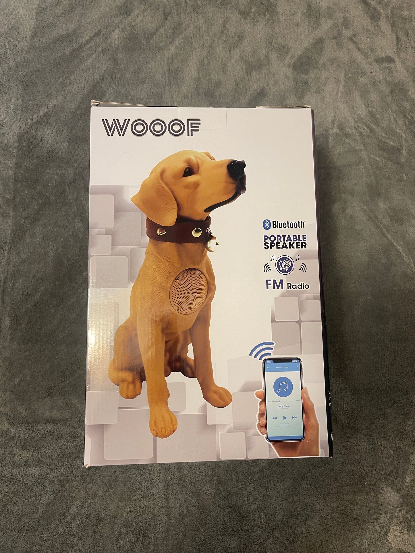 Wooof Bluetooth portable speaker FM radio brown dog MD562-BR New