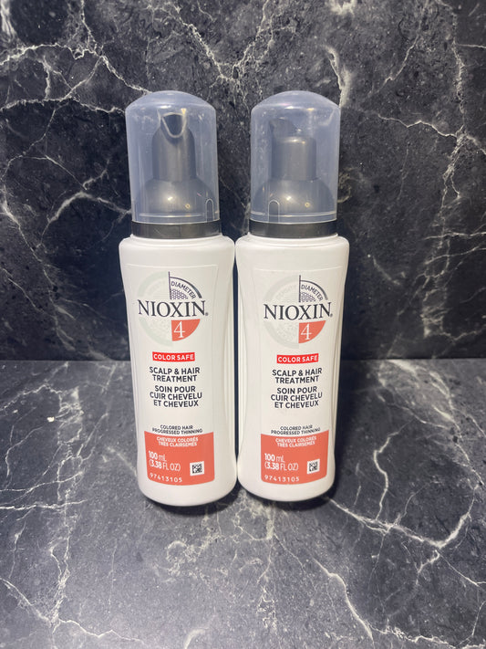 Nioxin 4 Scalp & Hair Treatment leave-in 3.38 oz, 2 pack NEW