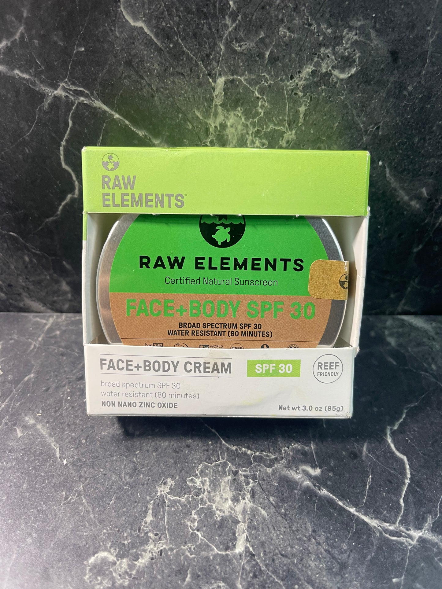 Raw Elements Natural Sunscreen Face + Body SPF 30, Exp 4/24