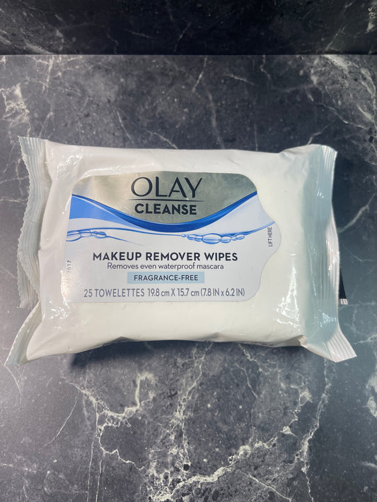 Olay Cleanse Makeup Remover Wipes Fragrance Free 25 towelettes